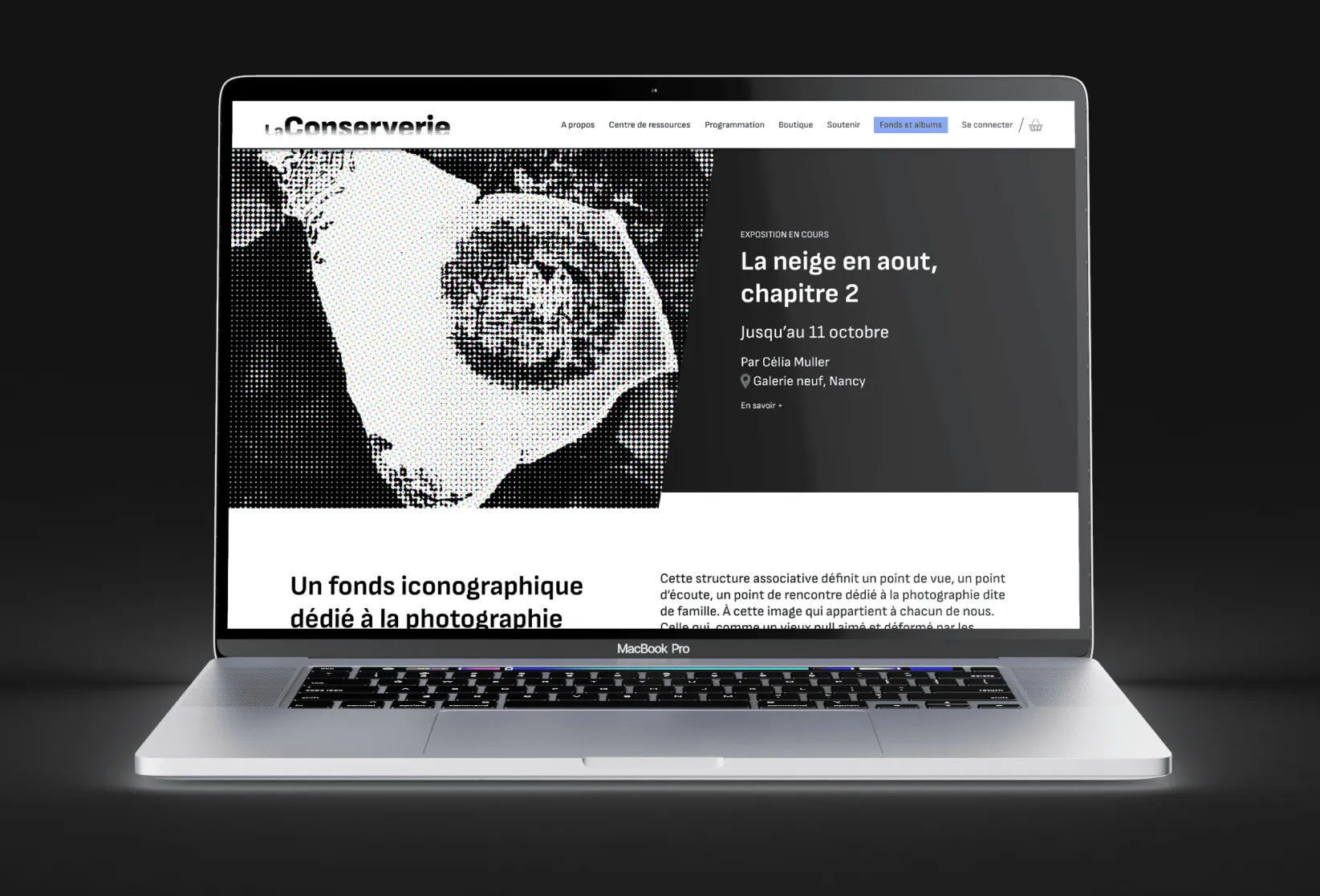 Page d'accueil du site internet