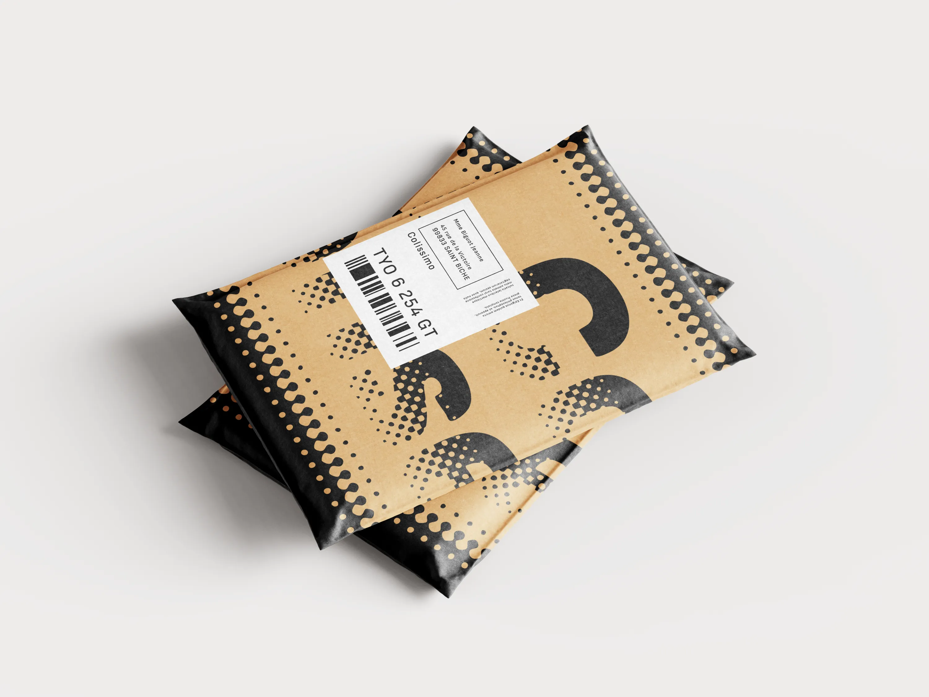 Enveloppes crafts avec impression noire