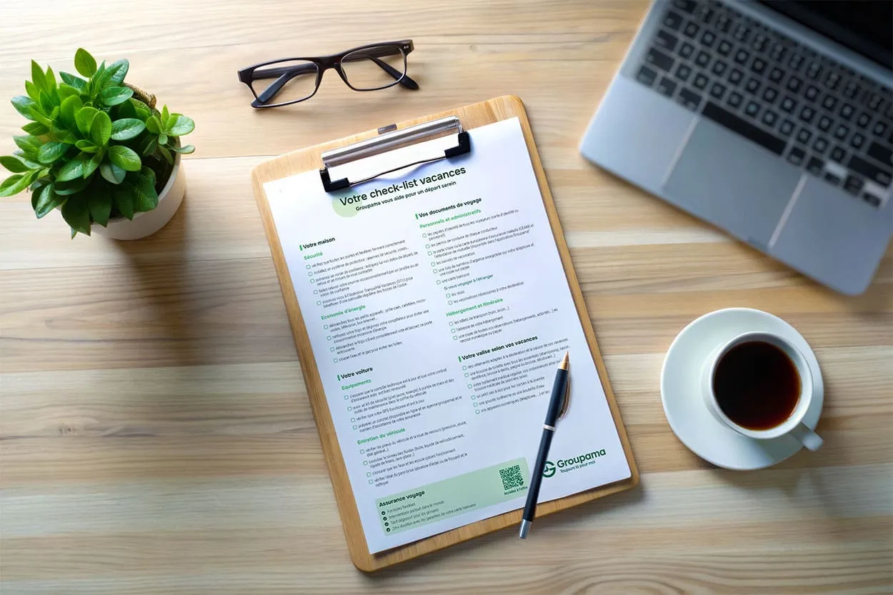 Checklist pour partir en vacances Groupama