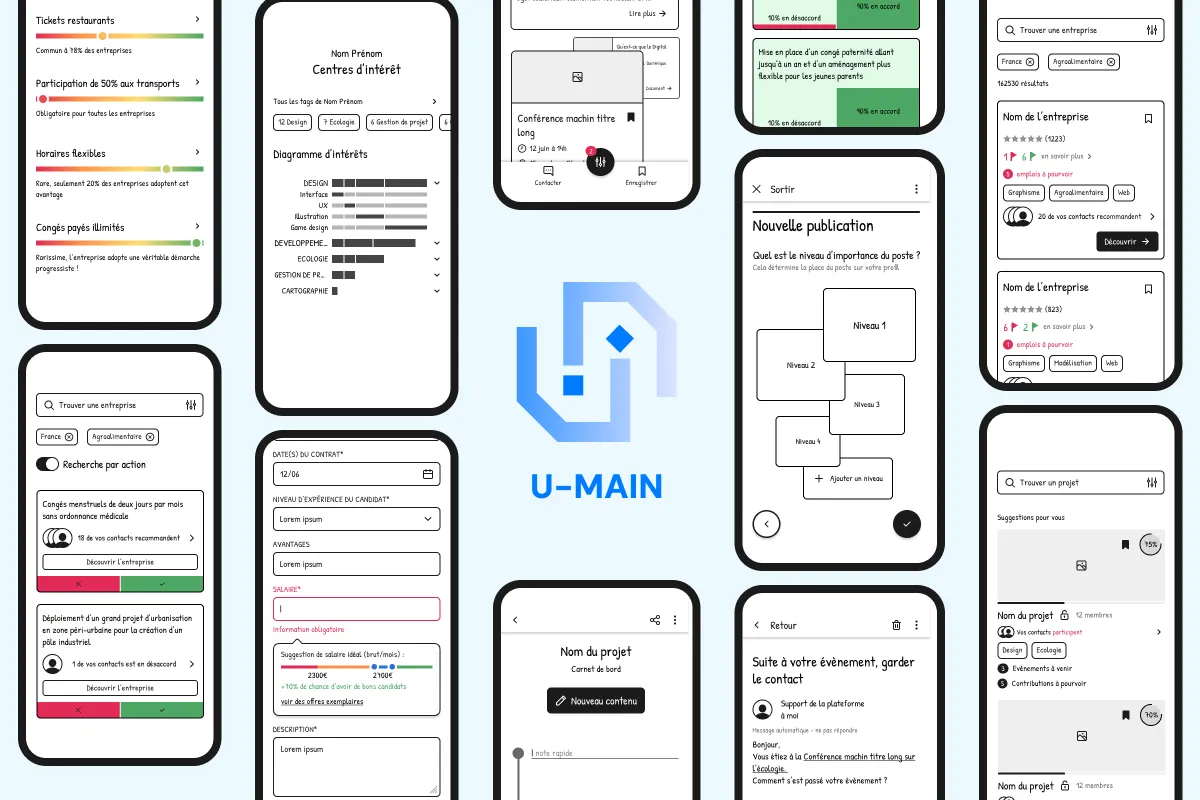 Collection de wireframes